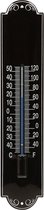 Thermometer emaille zwart deco 6,5x30cm