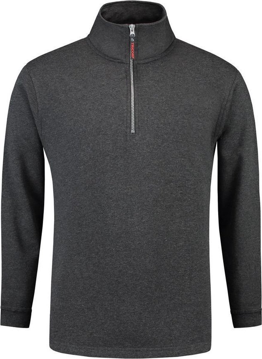 Tricorp 301010 Sweater Ritskraag - Antraciet Melange - XL