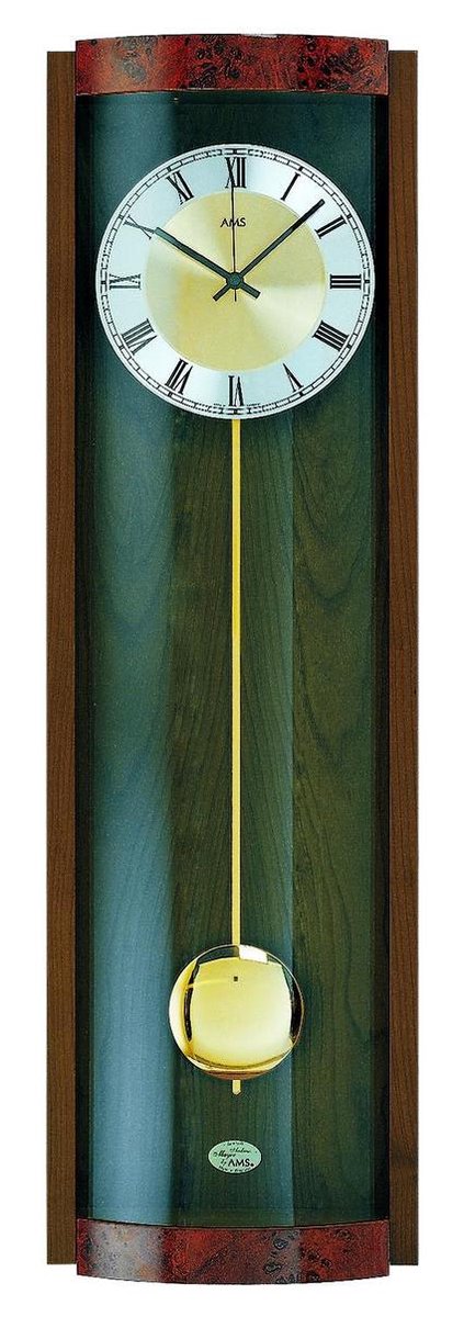 AMS 5087/9 - Klok - Hout - 21x71 cm - Bruin