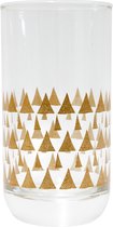 TAK Design Drinkglas - Triangle Patterns - 6,5 x 12,5 cm - Koper