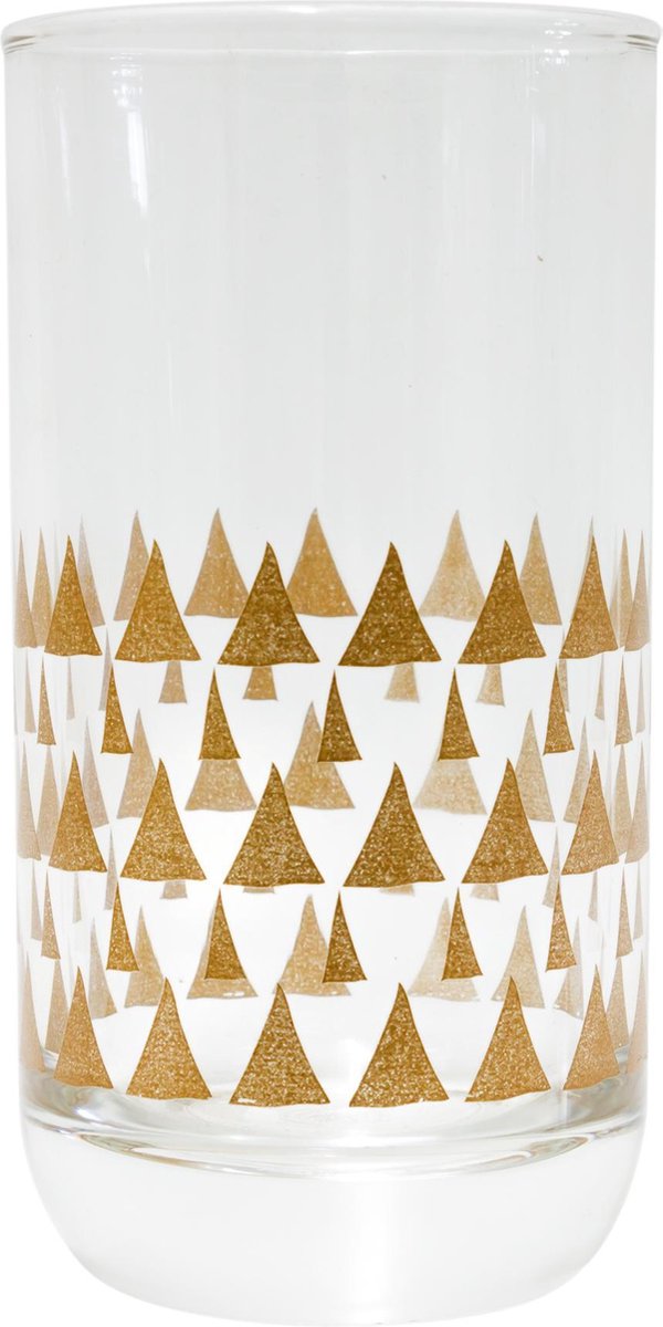 TAK Design Drinkglas - Triangle Patterns - 6,5 x 12,5 cm - Koper
