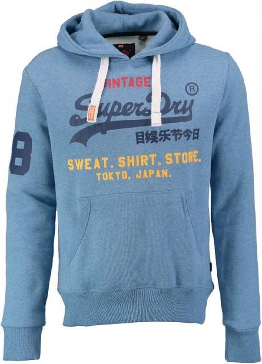 Superdry lichtblauwe sweater hoodie