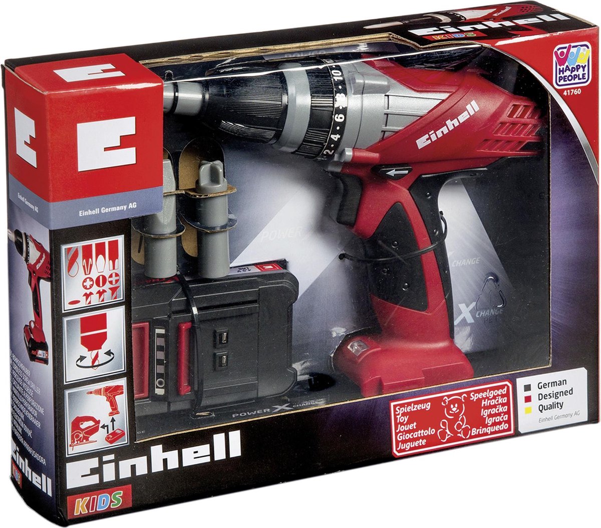 Speelgoed boormachine - rood - 22 cm - boorschroevendraaier - kinderen - speelgoed gereedschap — afbeelding 4
