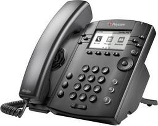 Polycom 2200-46161-018 VVX 310 VoIP telefoon (2x Gigabit LAN met PoE, HD audio, 6 regels LCD)