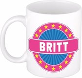 Britt naam koffie mok / beker 300 ml - namen mokken