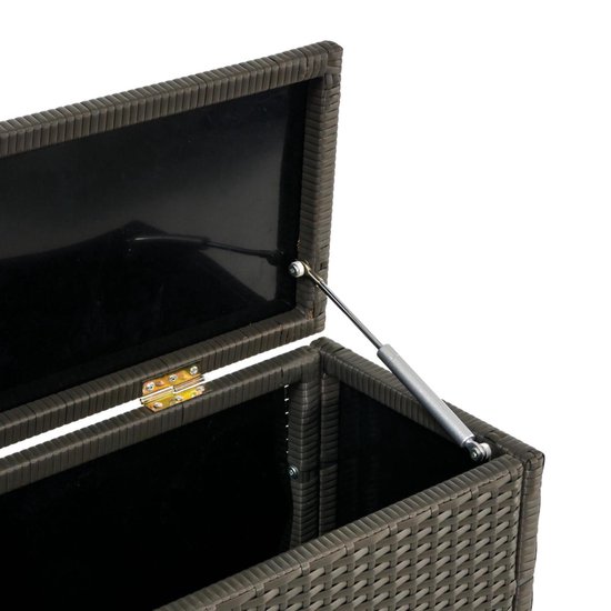 Monet Sceptisch praktijk Kussenbox van kunststof rotan, kussenbox extra smal - bruin - ca. 100 x 28  x 80 cm (b... | bol.com
