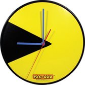 Wandklok Pac-Man, 30cm | Zwart/Geel