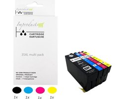 Improducts Improducts® Inktcartridge - Alternatief Epson 35 XL 35XL inktcartridge multipack
