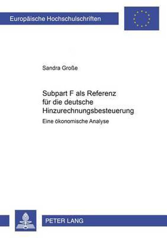 Subpart F als Referenz für die deutsche Hinzurechnungsbeste ... - cover