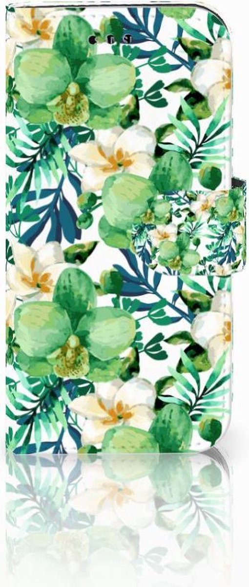 Samsung Galaxy A3 2017 Hoesje Orchidee Groen