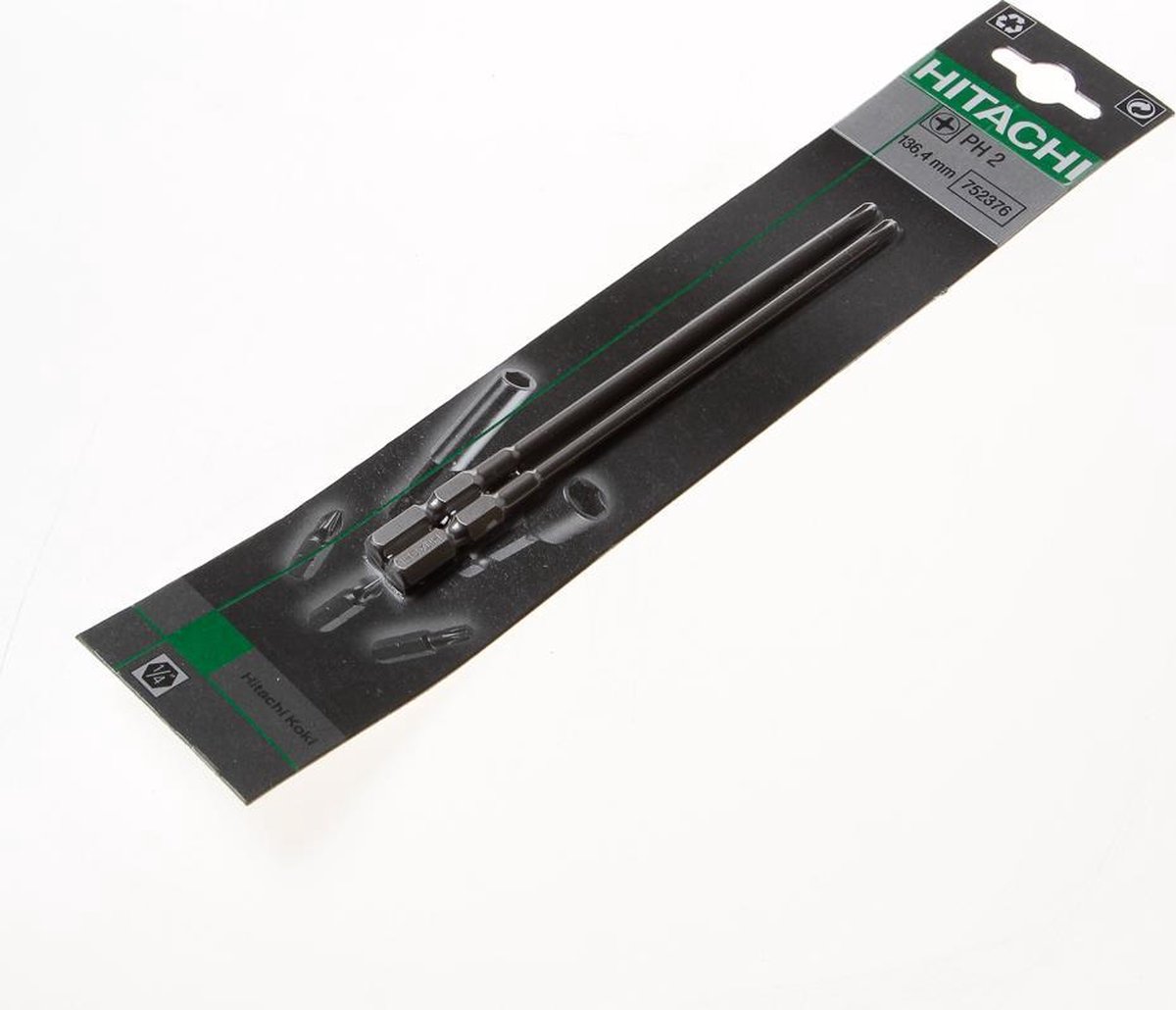 Hitachi Bits 1/4" ph2 136mm 2 stuks (Prijs per set)