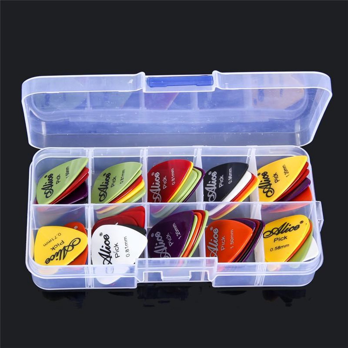 50 Stuks Professionele Plectrums - Meedere Maten - Gitaar - Multicolor