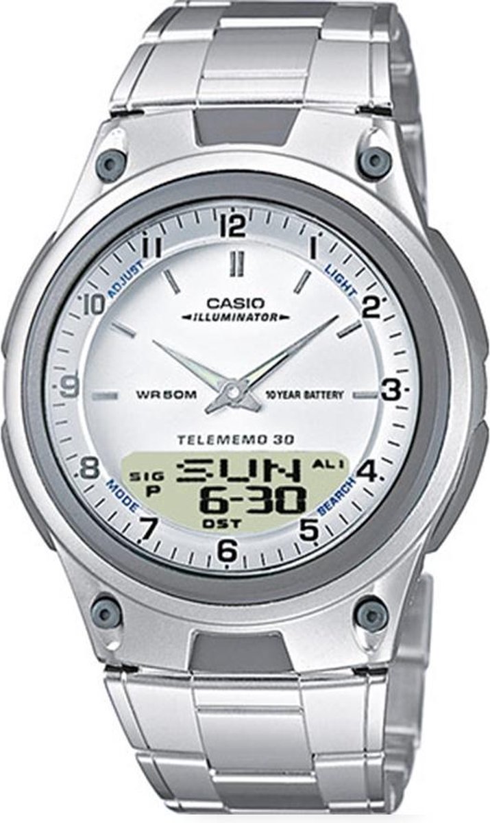 CASIO - AW-80D-7AVES - Casio Collection - horloge - Mannen - Zilverkleurig - RVS Ø 40 mm
