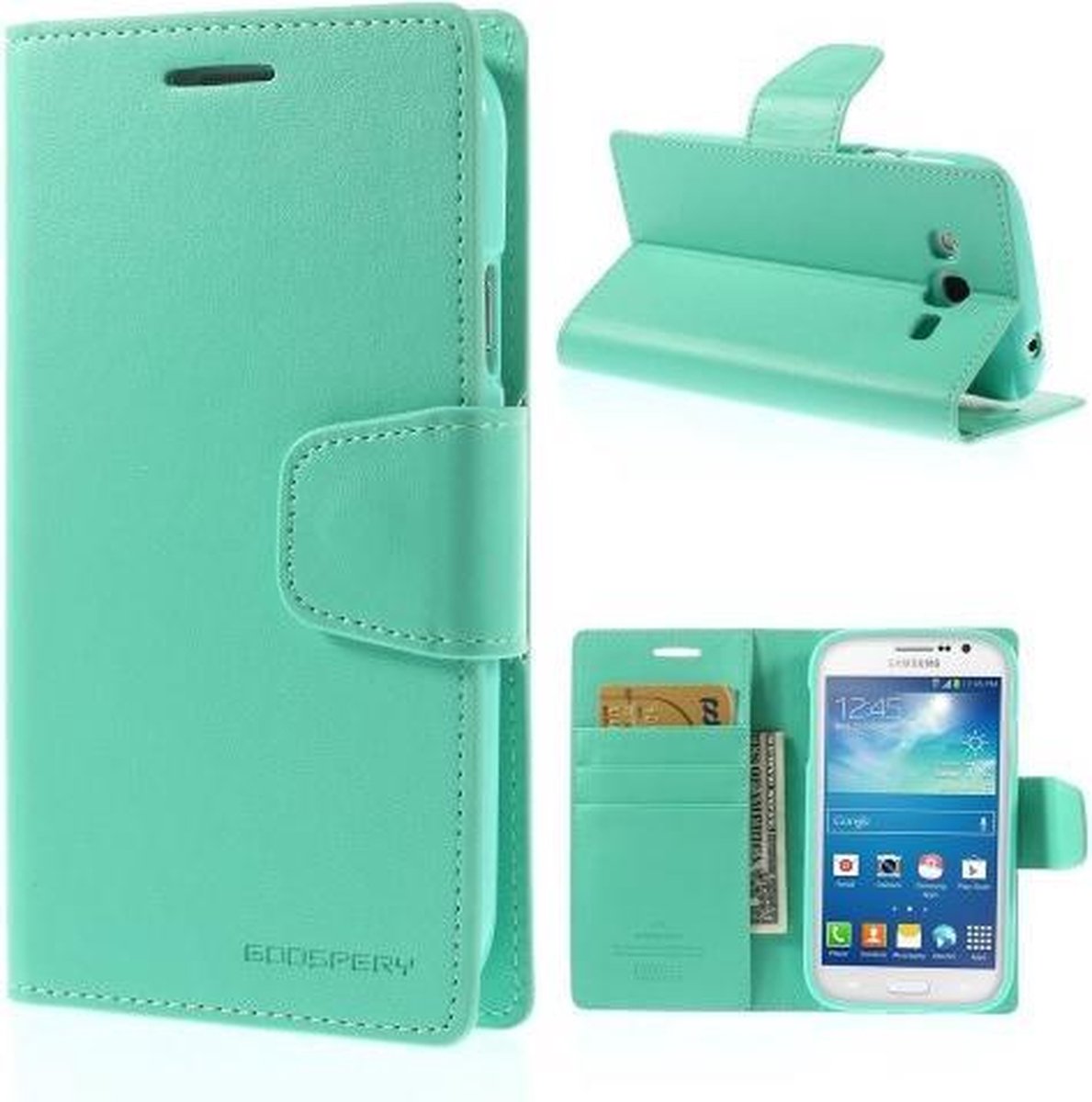 Goospery Sonata Leather hoesje Samsung Galaxy Core 4G G386F mint