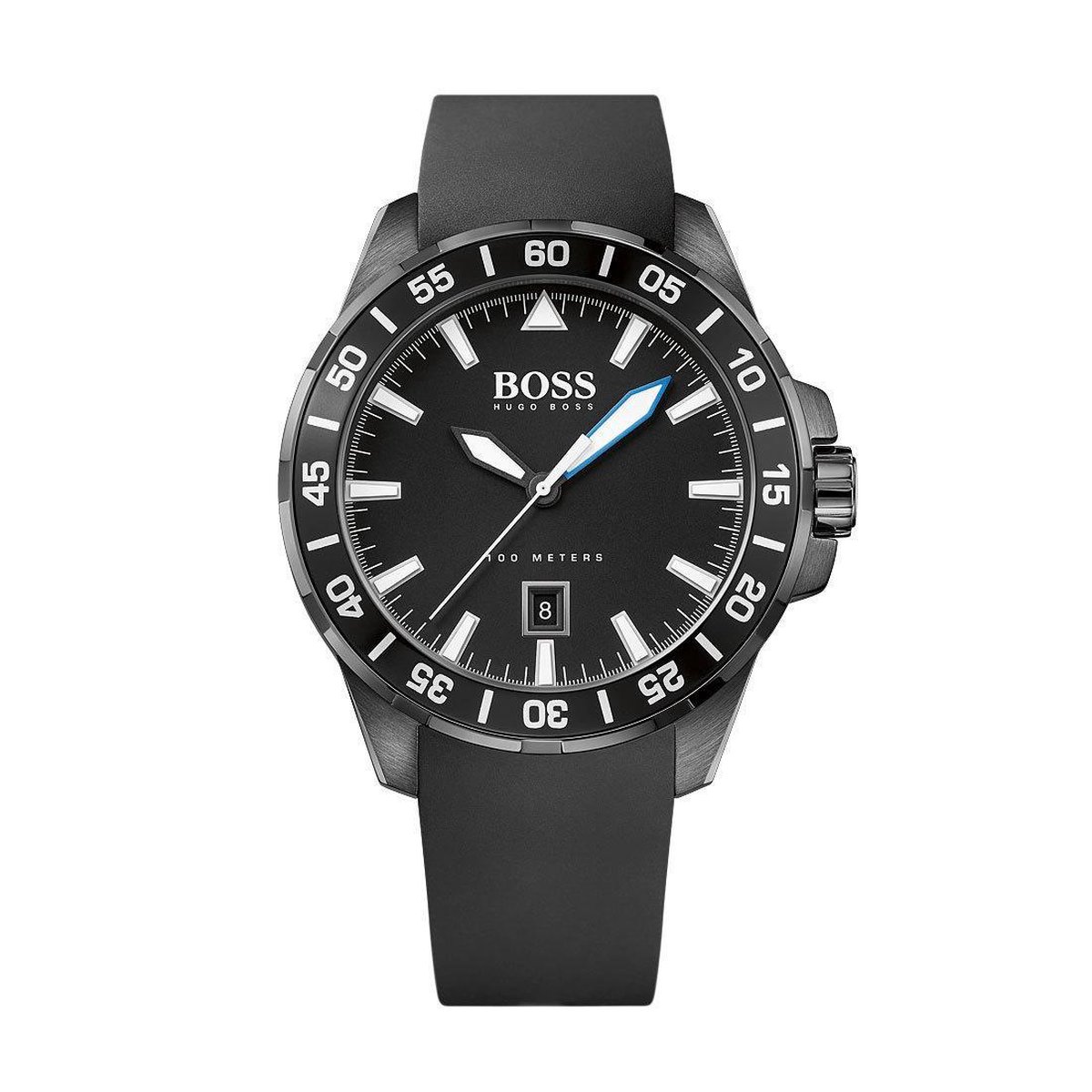 Hugo Boss Black Deep Ocean Giftset HB1513229 - Horloge + Parfum - Siliconen - Zwart - 46mm