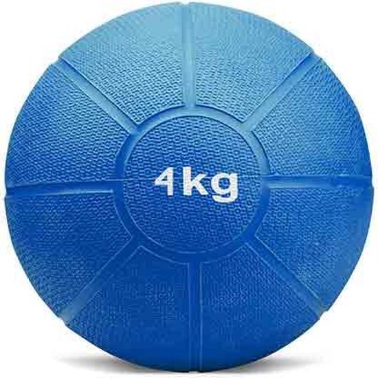 Matchu sports -  Medicijn bal - 4kg - Gewichtsbal - Wallball - Meerdere maten - Krachtbal - Blauw