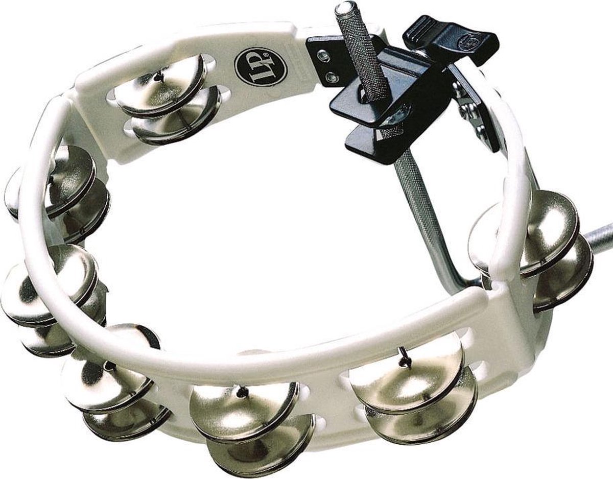 Latin Percussion LP170 Cyclops Mountable Tambourine Steel White