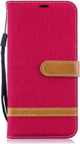 Samsung Galaxy A10 Hoesje - Denim Book Case - Rood