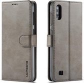 Luxe Book Case - Samsung Galaxy A10 Hoesje - Grijs