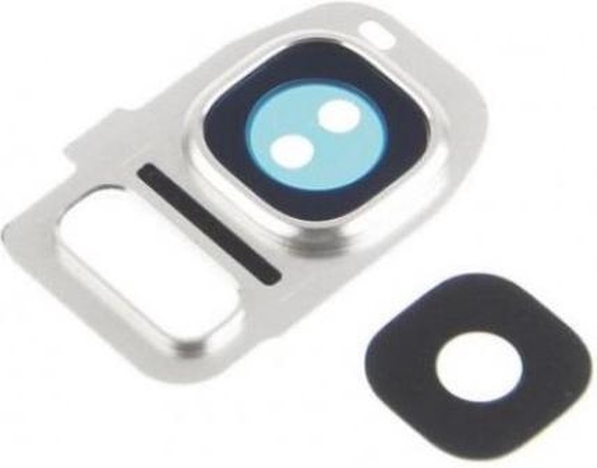 Camera Lens Cover inclusief lens geschikt voor de Samsung Galaxy S7 Wit