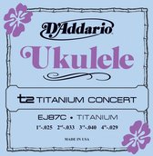 D'Addario Ukulele snaren EJ87C Concert Titanium 25-33-40-29 - Snaren
