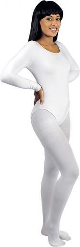 Witte verkleed panty/maillot voor dames -  Verkleedkleding/carnavalskleding... | bol.com