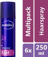 Andrélon Verleidelijk kort - 250 ml - Haarlak - 6 stuks - Voordeelverpakking