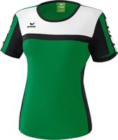 Erima 5-Cubes T-Shirt Dames - Smaragd / Zwart / Wit | Maat: 42