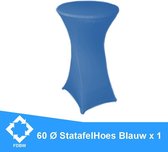 Statafelrok Luxe x 1 - Statafel tafelrok - Statafelhoes - Stretch – BLAUW - ∅60-65 x 110 cm – geschikt voor Horeca Evenementen | Sta Tafel Hoes | Statafel | Staantafelhoes | Cockta