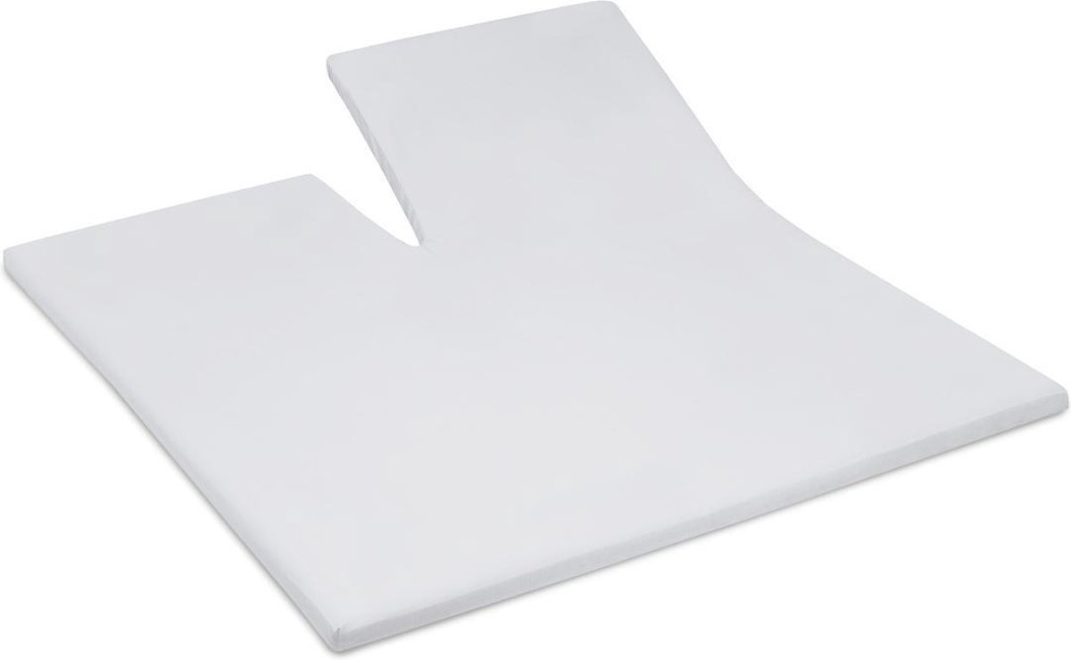 Cinderella Sundays - Topper hoeslaken met split - Tot 15 cm matrashoogte - 100% luxe Katoen/Satijn - 160x210 cm - Lichtgrijs