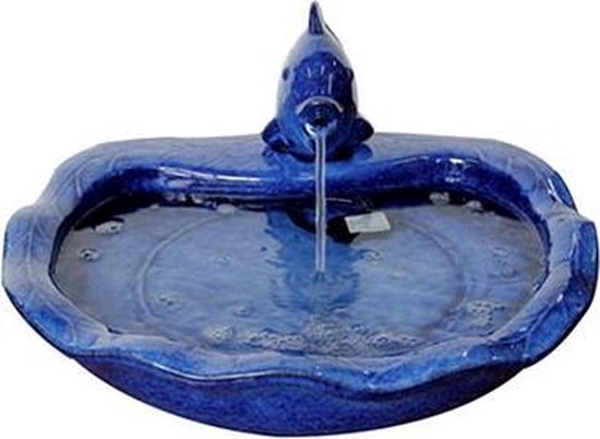Waterornament blauwe schaal met koi bol.com
