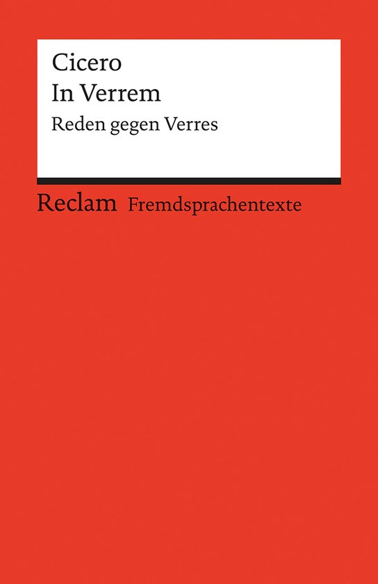 Reclams Universal-Bibliothek - In Verrem - cover