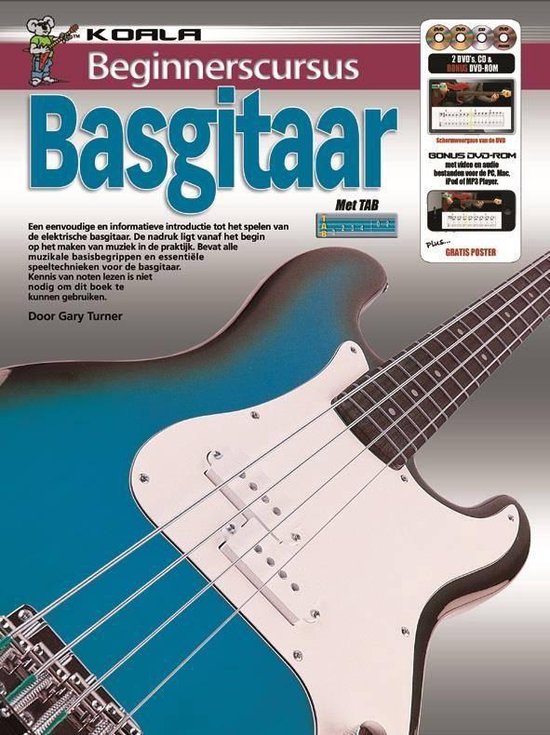 Beginnerscursus Basgitaar - Boek + Online Video & Audio