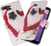 Hond booktype wallet case Hoesje voor Huawei Y7 2018 / Y7 Prime 2018