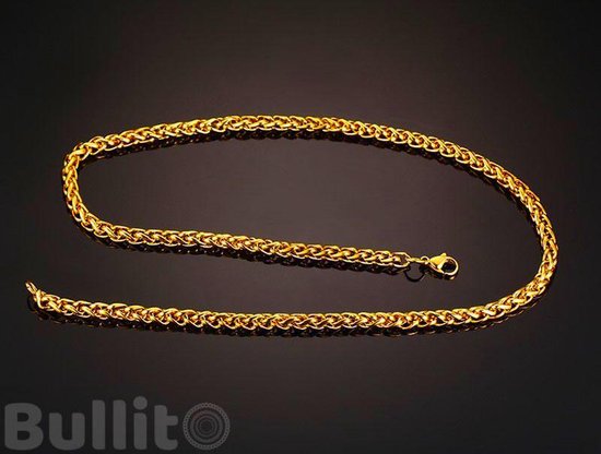 Ugo" Gouden Ketting - 18k Gold Plated - GRAM - 5 x 60cm - Heren - 24krt | bol.com