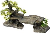 Aquariumdecoratie bonsai steen met planten