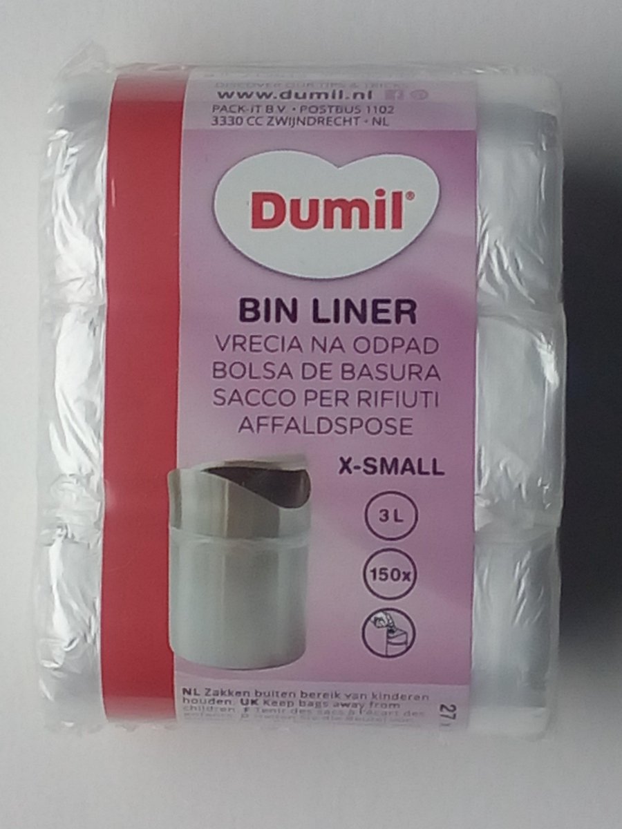 Dumil afvalzak - heel klein - 3 liter - 150 stuks | bol.com