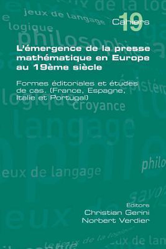 L'Emergence de La Presse Mathematique En Europe Au 19eme Sie ... - cover