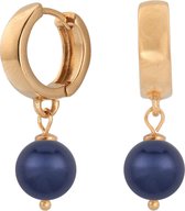 ARLIZI 1504 Oorbellen Parel Oorringen - Dames - 925 Zilver Roséverguld - 2,5 cm - Blauw