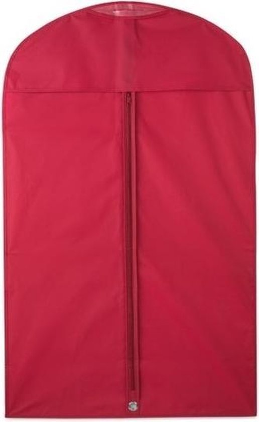 3x Beschermhoes voor kleding rood 100 x 60 cm - Kledinghoezen - Kleding opbergen accessoires