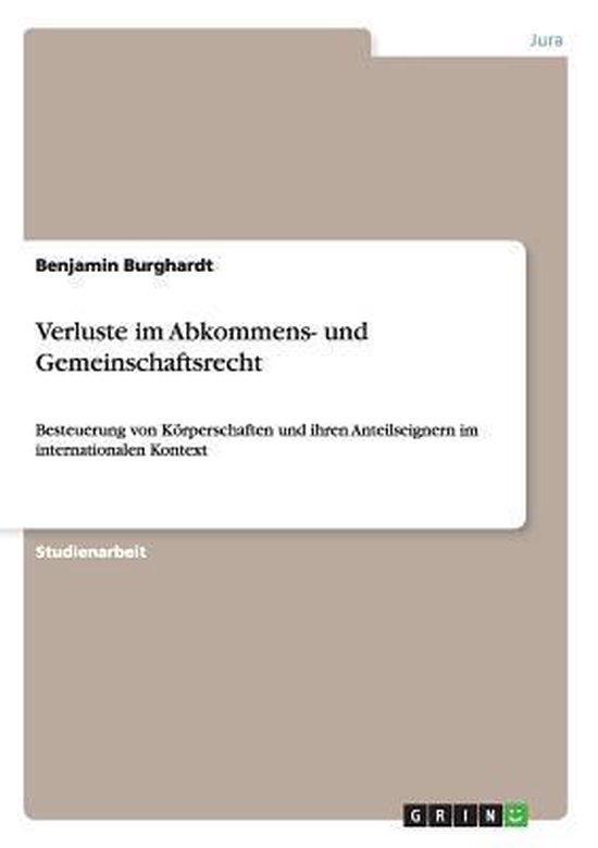 Verluste im Abkommens- und Gemeinschaftsrecht - cover