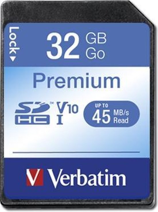 Verbatim Premium 32GB SDHC Klasse 10 flashgeheugen