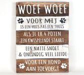 Panneaux muraux Proverbes en bois Chiens "Woof Woof" Décoration Décoration Cadeau Anniversaire