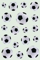 162x Zwart/witte voetbal stickers - kinderstickers - stickervellen - knutselspullen
