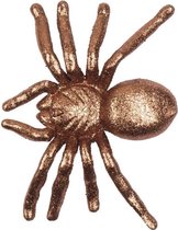 Halloween - Gouden grote halloween decoratie spin met glitters