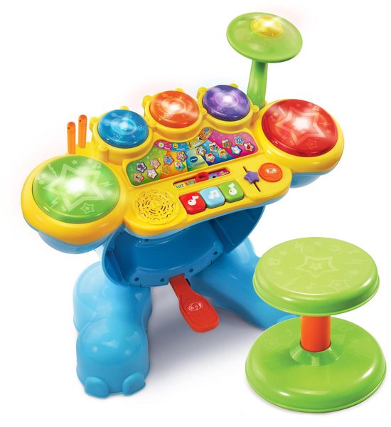 VTech Rock & Leer Drumstel - Educatief Baby Speelgoed - Geluid en Spelletjes - Baby Muziek Instrument - Van 1.5 tot 4 Jaar van Vtech — afbeelding 2