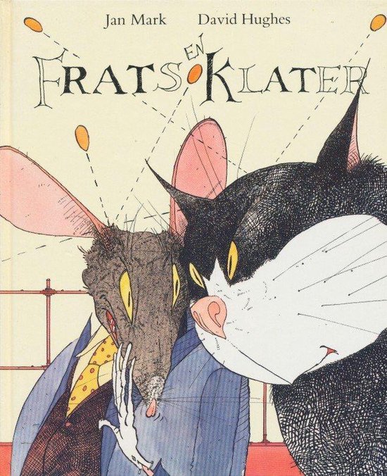 Boek 'Frats en Klater' met illustratie van een muis en een kat.