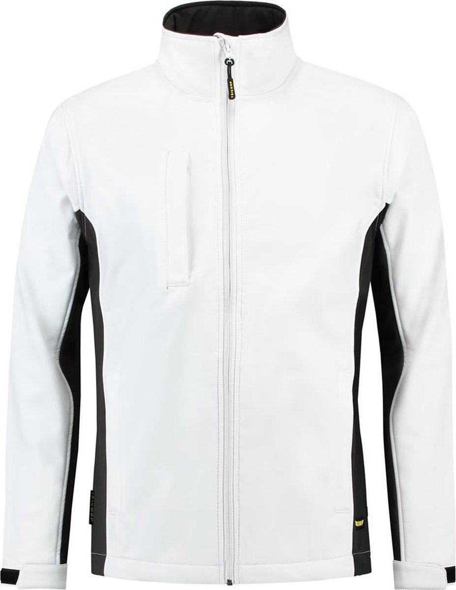 Tricorp Soft Shell Jack Bi-Color - Workwear - 402002 - Wit Donkergrijs - maat XS
