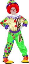 LUCIDA - Kleurrijke clown kostuum voor jongens - M 122/128 (7-9 jaar)