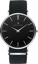 Wallace Hume Zwart - Horloge - Perlon - Zwart